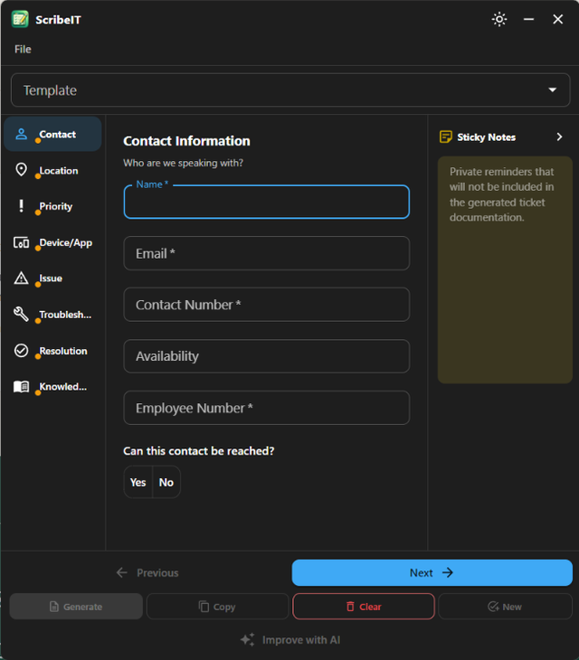 Captura de pantalla de ScribeIT